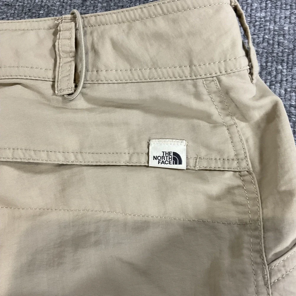 The North Face Convertible Hiking Pants Womens Size 12 Beige Zip Off Outdoor